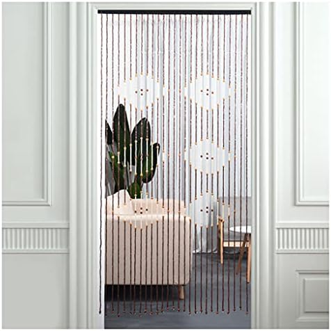 ZHOUXIAO Wood Bead Curtain for Doorways 90 x 175 cm27 Strands