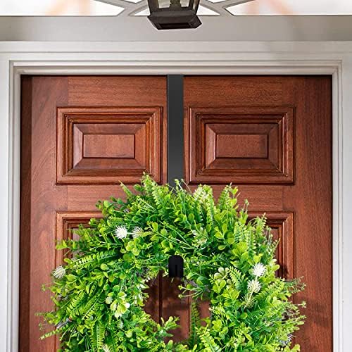 GameXcel 15 Inch Black Wreath Hanger for Front Door