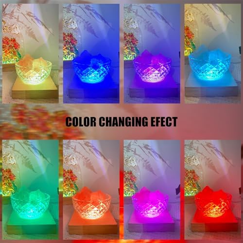 LED Light Display Pedestal with Beech Wood Base