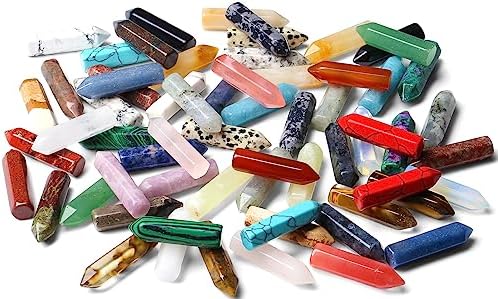 Qinjiejie 64PCS Crystal Wands Stones Set