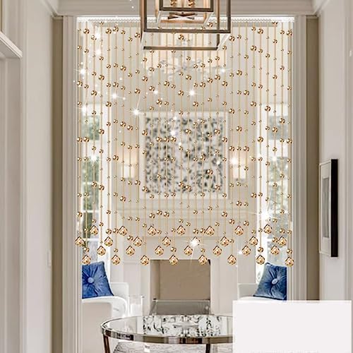 GVILTY Crystals Beaded Curtain Door Decor 25 Strands 100x150cm