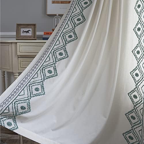 ColorBird Linen Curtain Set 2 Panels Sage Green