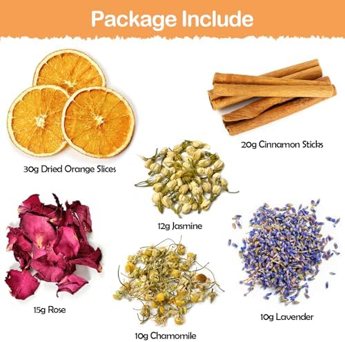 Sweet Dreams Stovetop Potpourri with Jasmine Lavender Rose Orange Chamomile Cinnamon