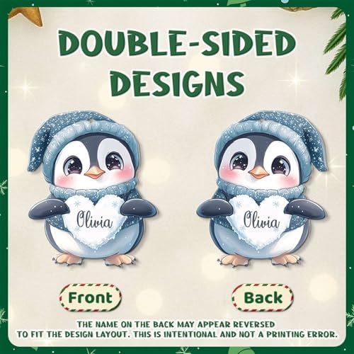 Personalized Name Christmas Tree Hanging Keepsake for Siblings