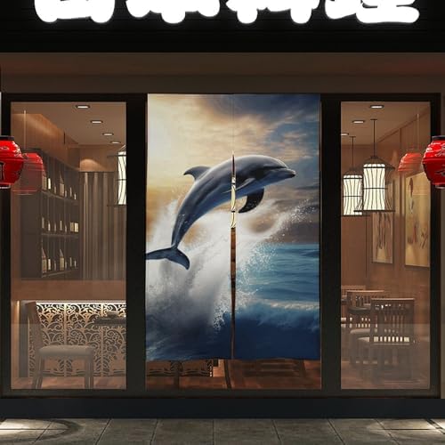 Beautiful Dolphin Door Curtain Panel 17x57 Inch