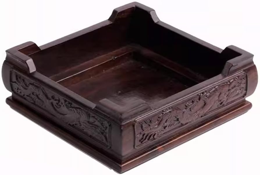 GOLDY WENDY Square Solid Wood Pedestal Display Stand