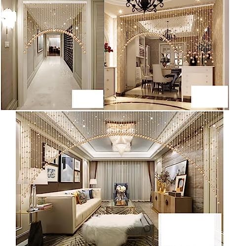 GVILTY Arched Beaded Curtain Door Divider with 25 Lines