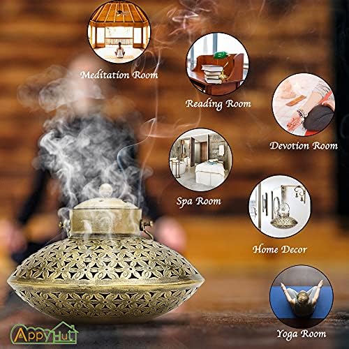 AppyHut Hanging Incense Burner with Brass Bells