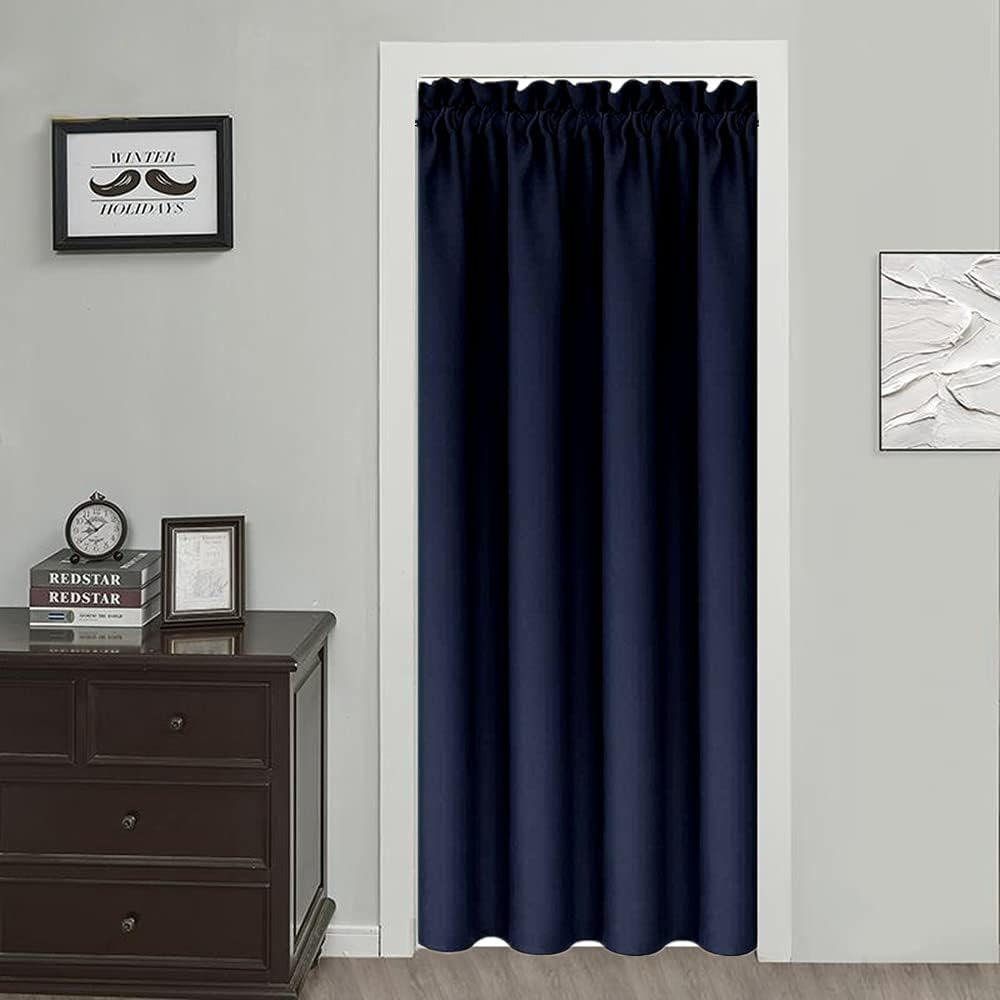 Gxi Blackout Door Curtain Panel 78 Inch Rod Pocket