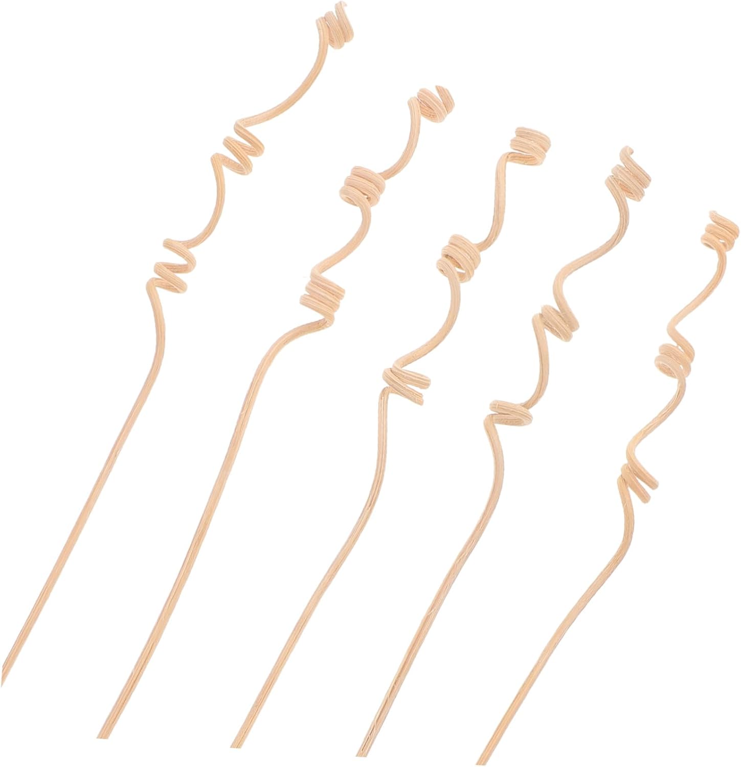 Cabilock 20pcs Multi-Spiral Natural Rattan Diffuser Sticks