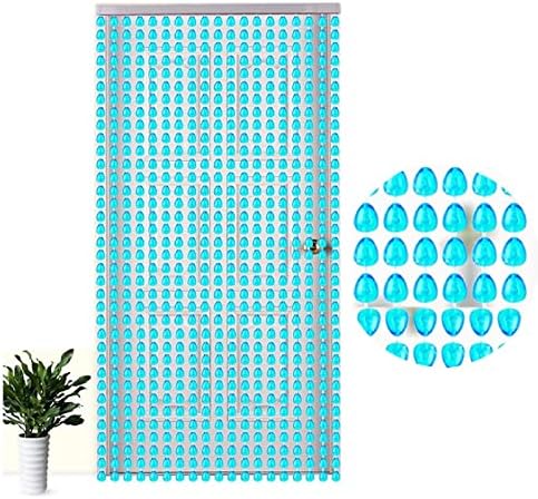 Beaded Curtain for Doorways Room Divider Panel Blue 100x200cm