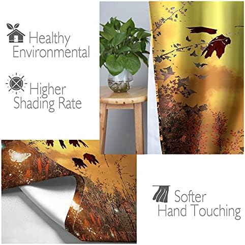 Jekeno Fall Tree Blackout Curtains 2 Panel Set