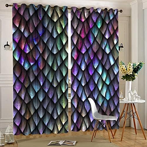 Fantasy Dragon Blackout Curtains for Living Room
