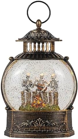 DRomance Halloween Skeleton Snow Globe Lantern
