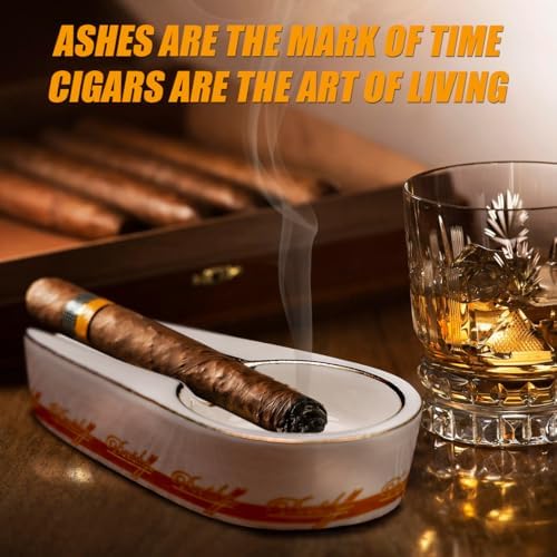 Kepfire Cigar Ashtray Portable Luxury White Ceramic