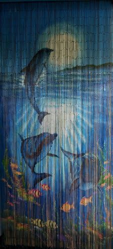 Beaded Curtain Tropical Reef Dolphins 125 Strands