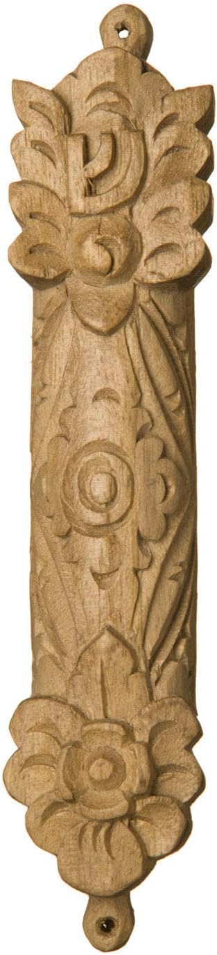 Handcarved Wood Mezuzah Cempaka 6 Inch Door Ornament