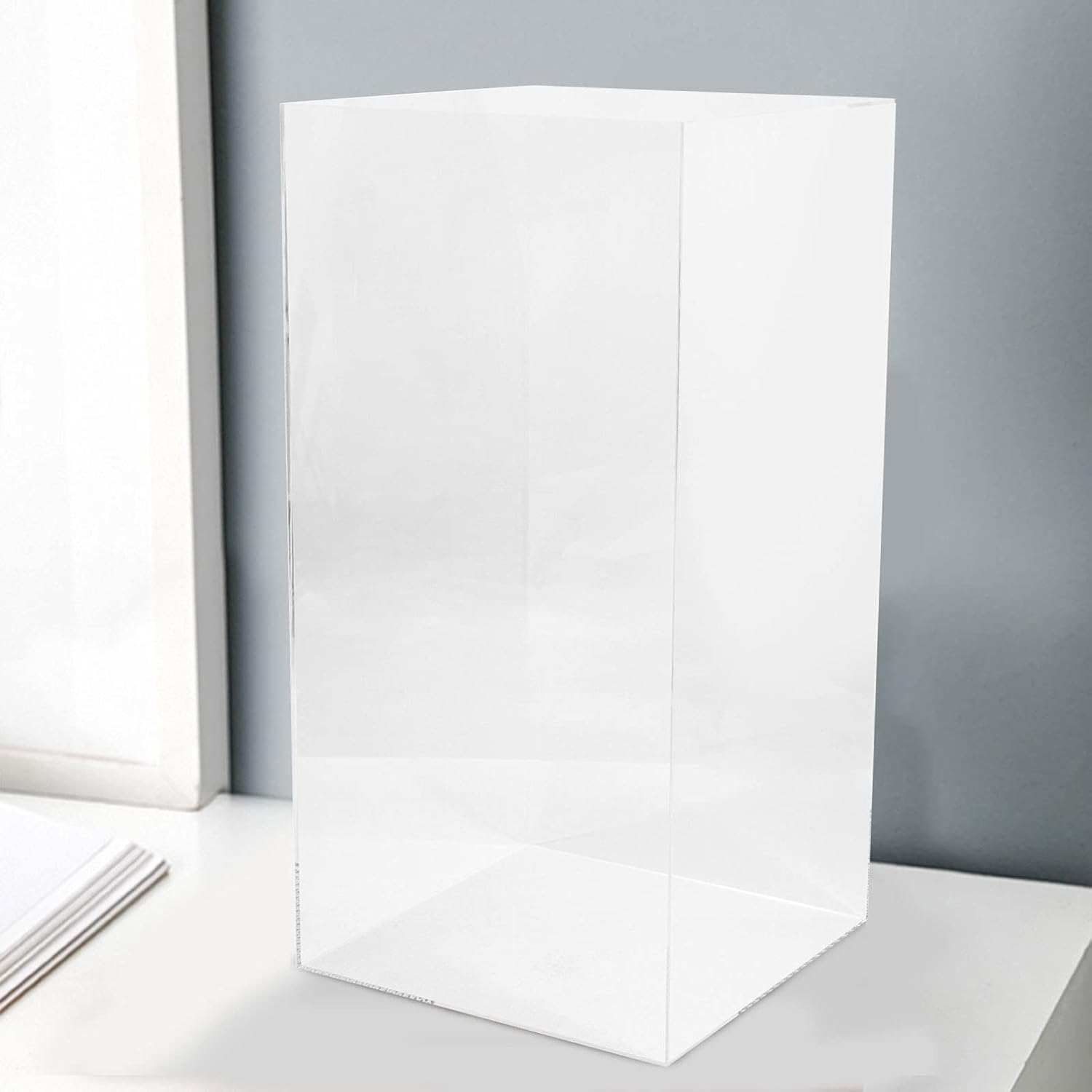 30x30x60cm Clear Acrylic Sculpture Display Stand Riser