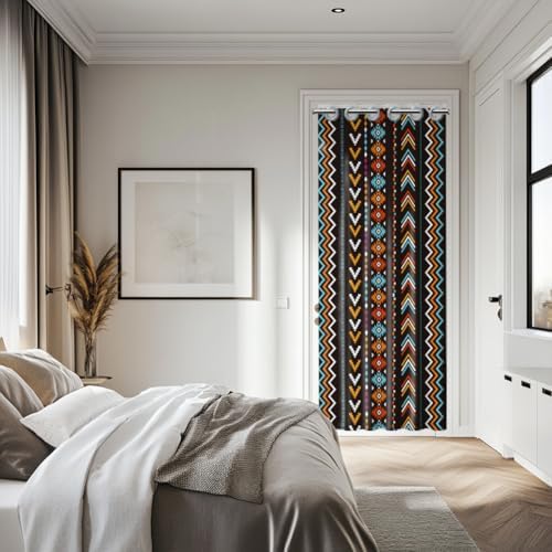 CHGCRAFT Bohemian Geometric Door Curtain 39x79inch