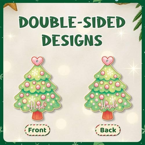Personalized Name Christmas Tree Hanging Keepsake for Sister and Brother