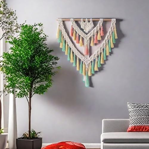 Macrame Curtains Cotton Long Wall Hanging Panels
