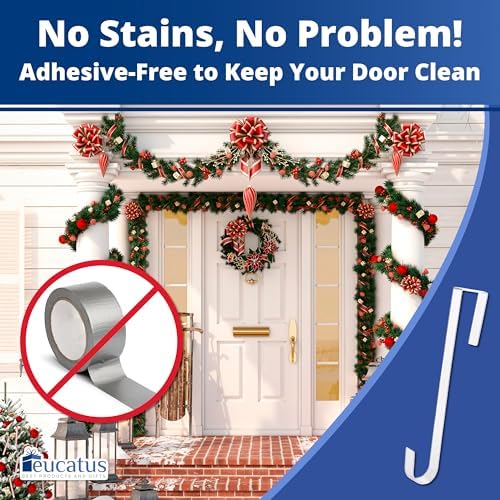 Non Scratch 100 Clear Wreath Hanger 3 Pack