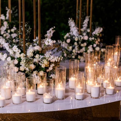 36 Pcs Clear Glass Cylinder Vases for Centerpieces