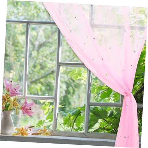 Stars Pattern Sheer Curtain for Living Room