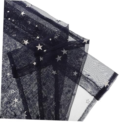 Sheer Star Foil Curtains with Grommets for Bedroom and Living Room