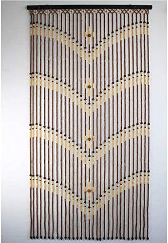 QPZK 31 Shares Wood Beaded Curtain 80x180cm Door Divider