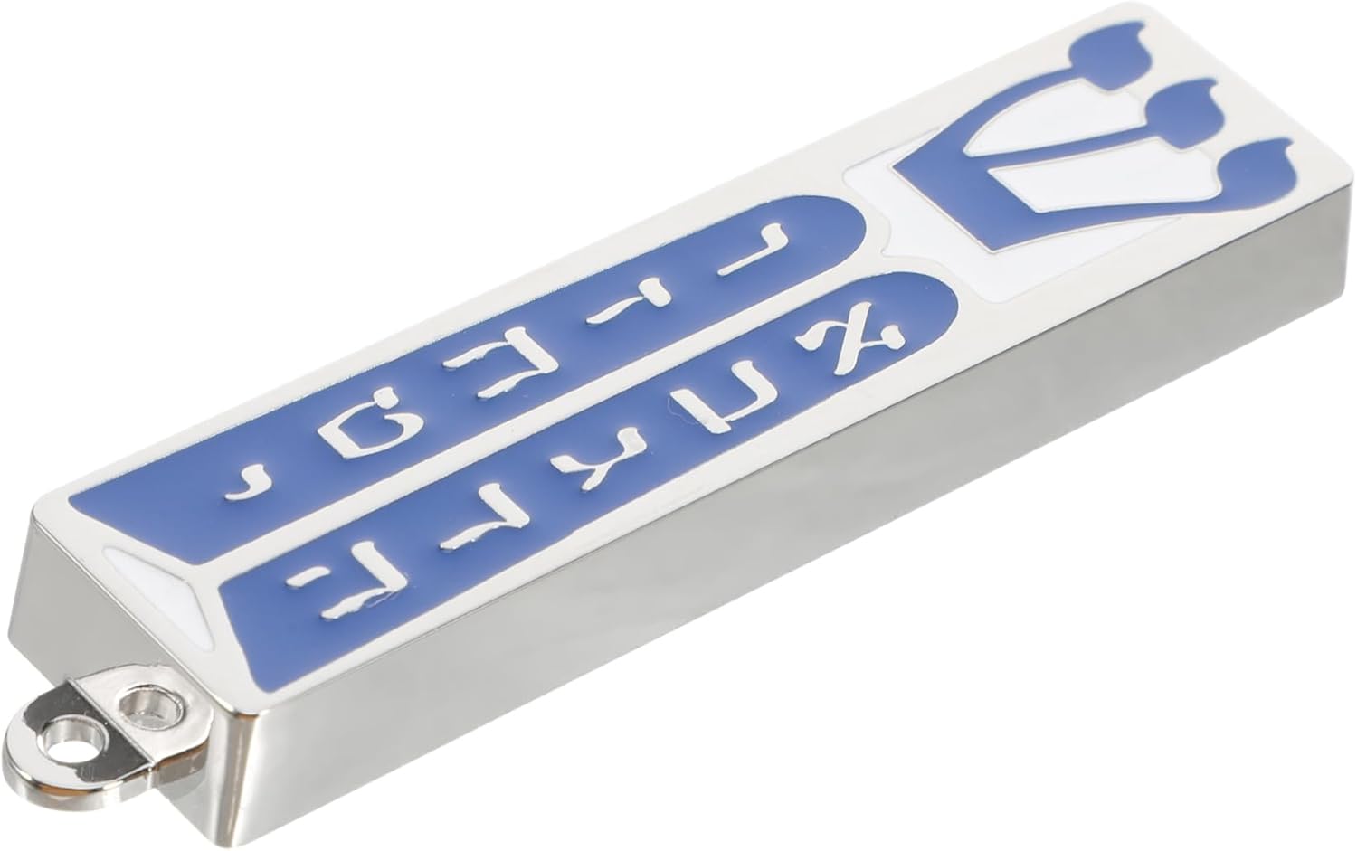 Jewish Mezuzah Sacred Scroll Metal Case for Entryway Blessing