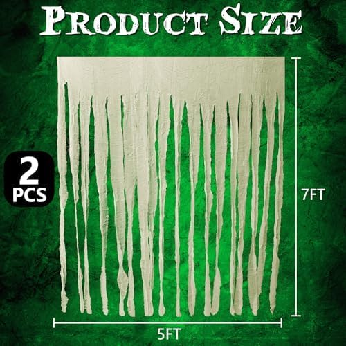 RunNico 2Pcs 85x60 Halloween Door Curtain Decor
