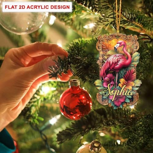 Personalized Acrylic Tree Ornament for Siblings and Family