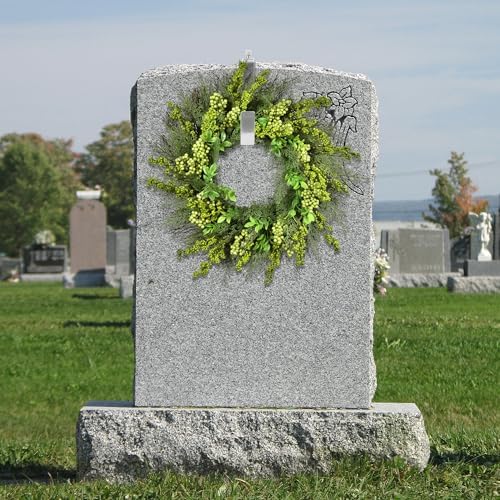 AQKILO Adjustable Wreath Hangers for Headstones - 2 Pack