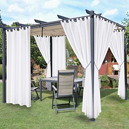 LORDTEX Waterproof Blackout Curtains 52x84 2 Panels White
