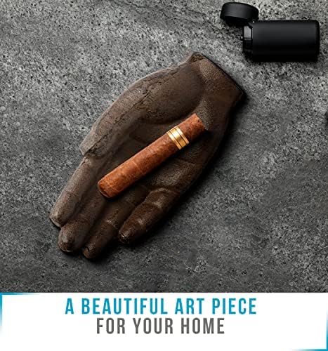 Cast Iron Cigar Ashtray Hand-Shaped - Rustic Decor