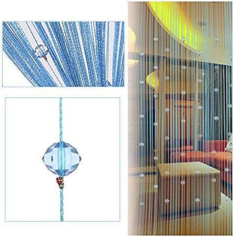 FUT String Tassel Crystal Beads Curtain Panel