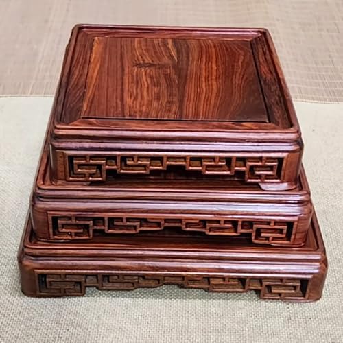 GOLDY WENDY Mahogany Square Decor Base Display Stand