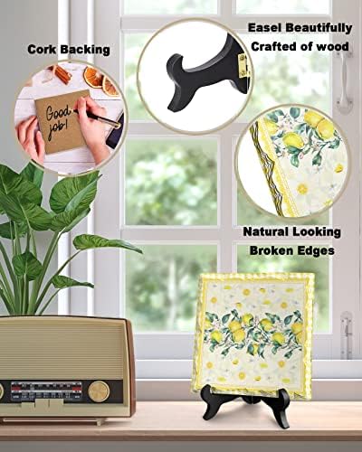 Rustic Lemon Summer Green Leaf Ceramic Desk Ornament 63x63
