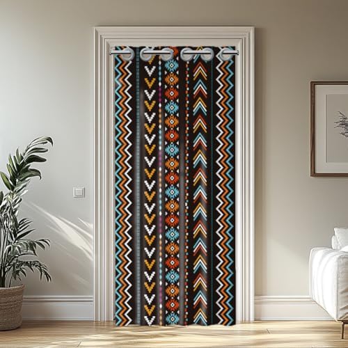 CHGCRAFT Bohemian Geometric Door Curtain 39x79inch