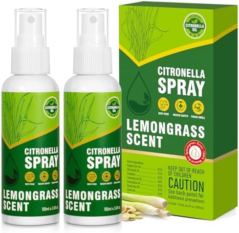 SCENTORINI Citronella Spray DEET-Free 676 Oz 2 Pack