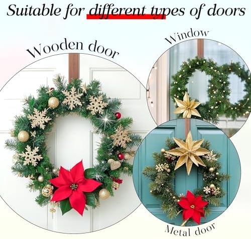 MCFULL 14 Inch Bronze Wreath Hangers for Front Door