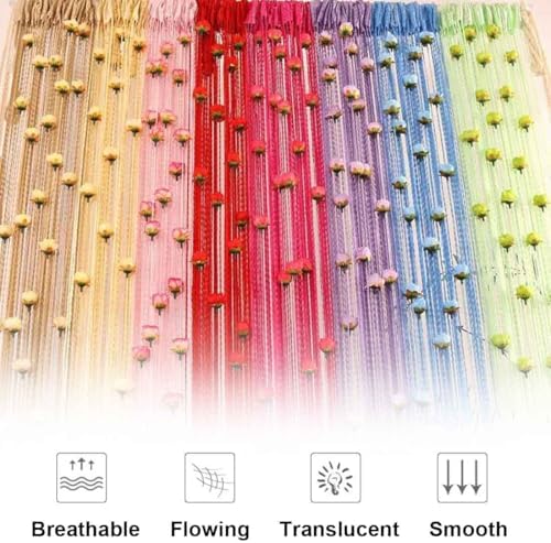 Decorative Door Curtain with Fringe and Beads