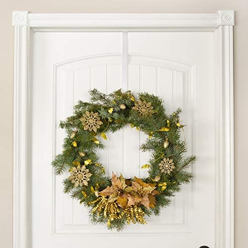 RND Thin Metal Overdoor Wreath Hanger Hook - 12 White