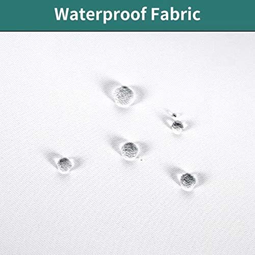 LORDTEX Waterproof Blackout Curtains 52x84 2 Panels White