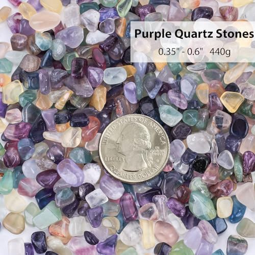 JOHOUSE Quartz Crystals Crushed Chips for Decor and Aquarium