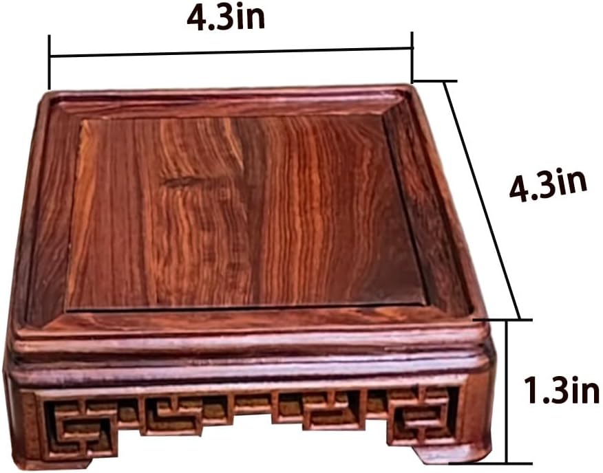 GOLDY WENDY Mahogany Square Decor Base Display Stand