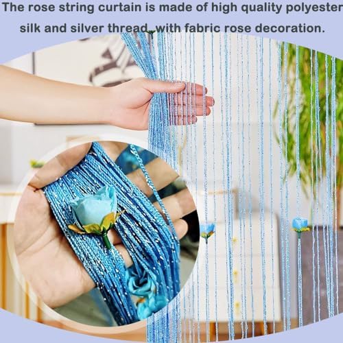Elegant Rose String Door Curtain for Home Decor