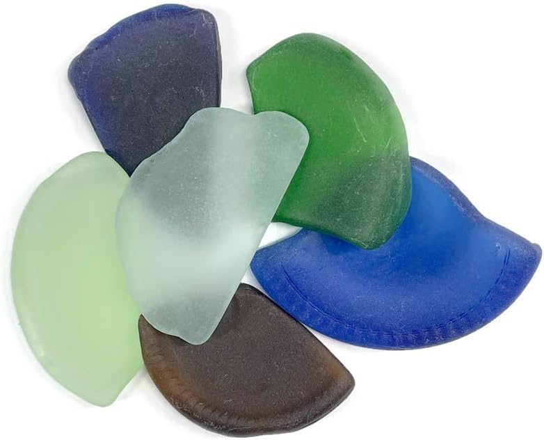 XL Sea Glass Bottle Bottoms 5 Pack Mixed Sizes