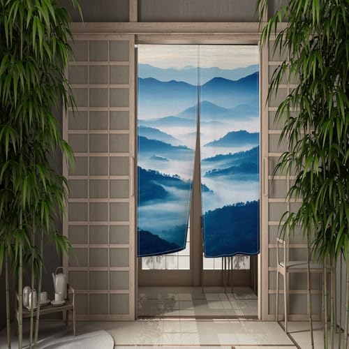 Leowefowa Japanese Noren Doorway Curtain Panel